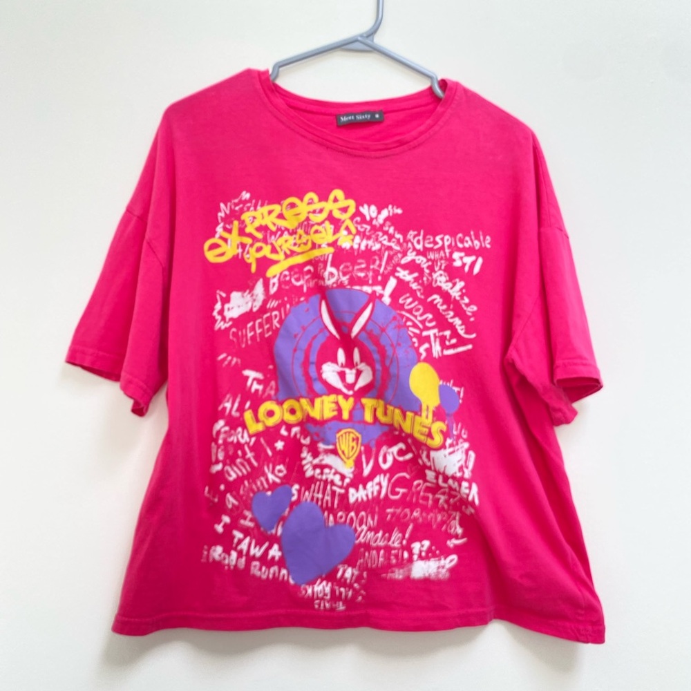 Looney Tunes Pink Graphic Short Sleeve Tee